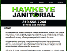 Tablet Screenshot of hawkeyejanitorial.com